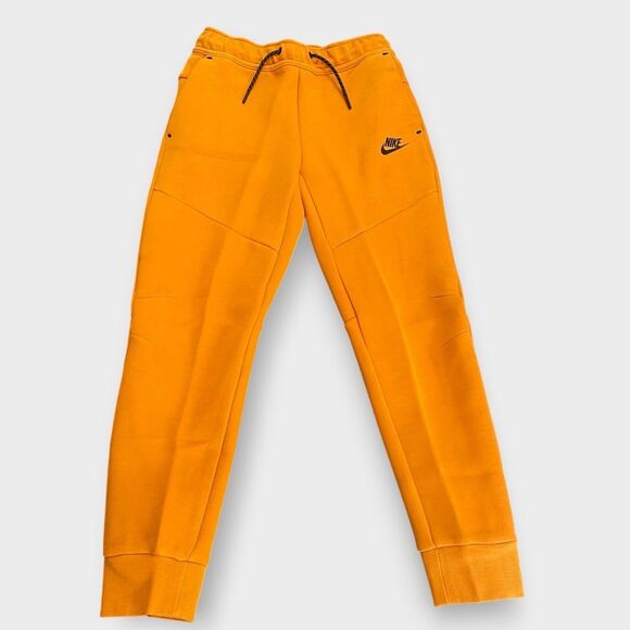 Nike Sportswear Tech Fleece Orange Jogger Pants HV5869-815 Kids size M New - Picture 1 of 10
